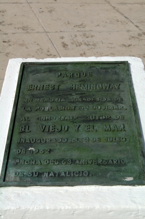 Memorial tablet, Parque Ernesto Hemingway in Cojimarのeditorial素材