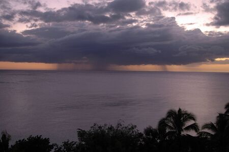 Rain, carribean sea, cuba, Trinidadの写真素材