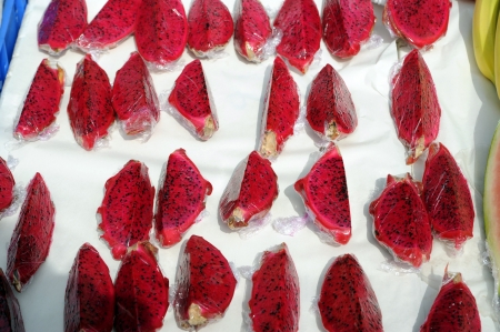 Dragonfruit slicedの写真素材
