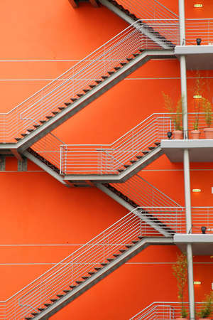 Orange stairsの写真素材