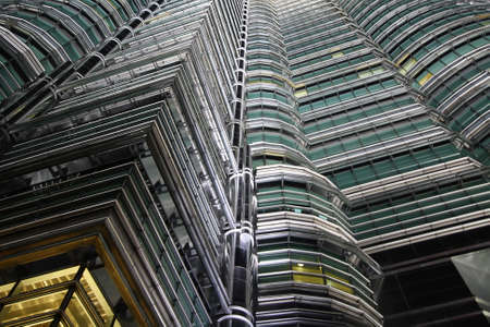 Petronas Tower at night, Kuala Lumpur, Setember October 2009のeditorial素材