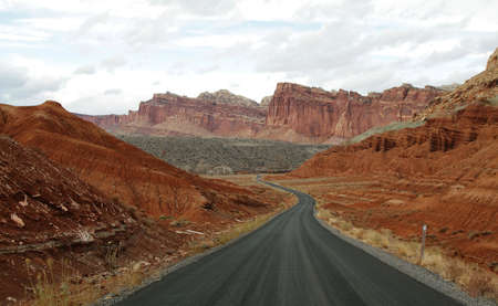 Capitol reef scenic roadの写真素材