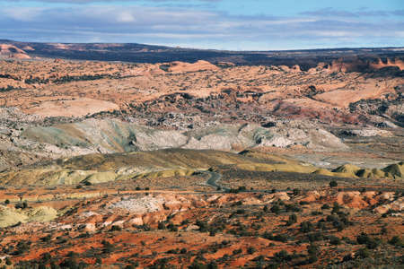 Devil's garden in Arches national park, Utah. USAの写真素材