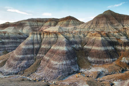 Blue Mesa, Petrified Forest National Park, Arizona, USAの写真素材
