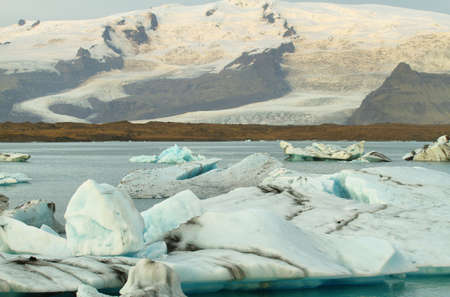 Jokulsarlon Glacial Lagoon of Vatnajokull glacier, Icelandの写真素材