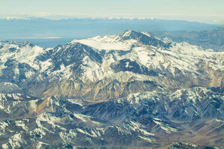 Aerial andean landscape of Antofagasta region, Chileの写真素材