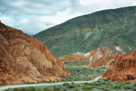 Red-Colored mountain in Purmamarca, Jujuy Argentina