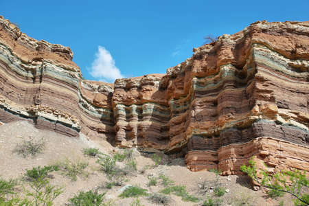 Colorful mountains of Quebrada de las Conchas near Cafayate, Salta Province, Argentina