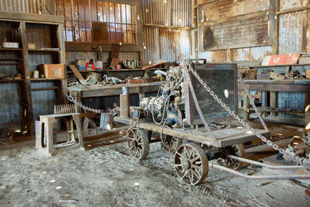 HUMBERSTONE, CHILE - APRIL 14: Old equipment and tools inside a building of the UNESCO World...