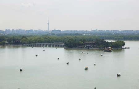 Beijing cityscape from Summer Palace, Beijing, China