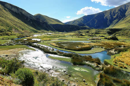 Clear waters of Cañete river near Vilca village, Reserva paisajística Nor Yauyos-Cochas, Peru