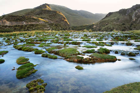 Clear waters of Cañete river near Vilca village, "Reserva paisajística Nor Yauyos-Cochas", Peruの写真素材