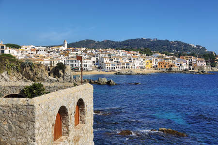 Calella de Palafrugell fishing village in catalonia, spain.の写真素材