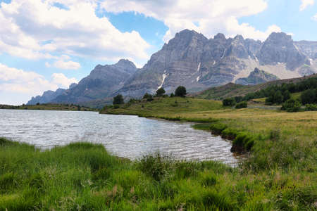 Tramascastilla lake in Valley of Tena in Pyrenees, Huesca, Spain.