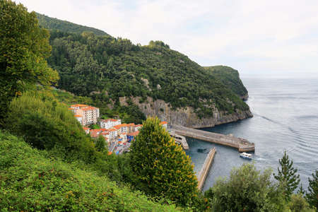 Small fishing village of elantxobe at basque country, Spainの写真素材