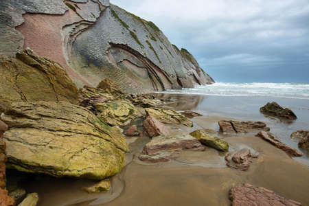 Zumaia geology special coast, the famous Flysch Coast in Northern Spain