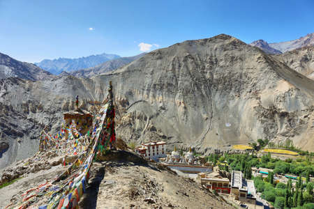 Lamayuru Buddhist Monastery or Gompa nestled within the Indian Himalayan region of Ladakh, India.のeditorial素材
