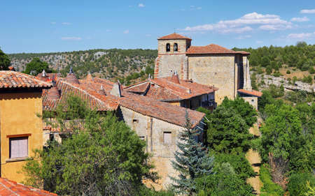 Popular architecture in medieval village Calataの写真素材