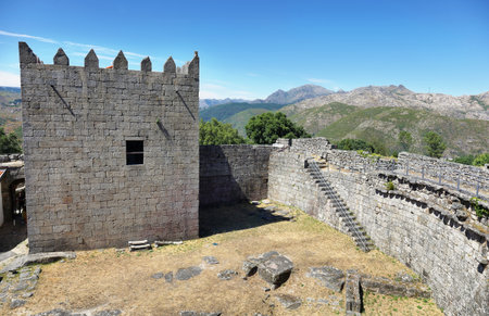 The Castle of Lindoso is a defense monument built in the 13th century, which has played an important role during periods of military conflict with Castela.の写真素材