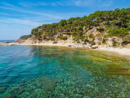 View of Cala Bona small beach near Palamos, Costa Brava, Catalonia, Spain
