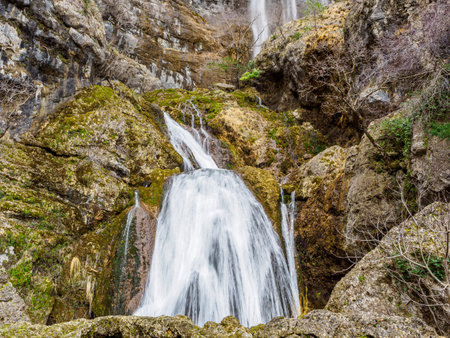Mundo river birth near Riopar, Albacete, Castilla la Mancha, Spainの写真素材