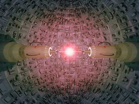 Futuristic machine 3dの写真素材