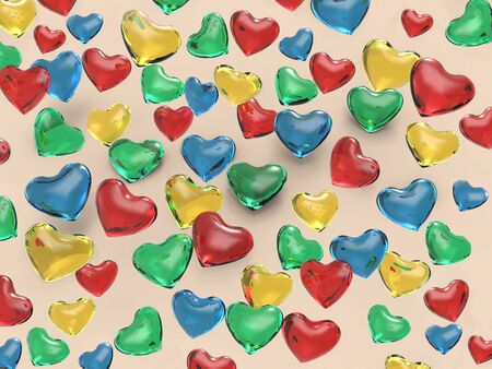 Hearts backgroundの写真素材