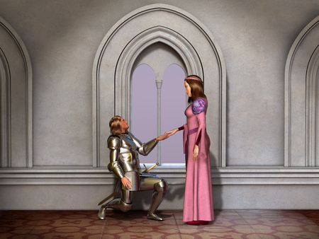 Knight and Princessの写真素材