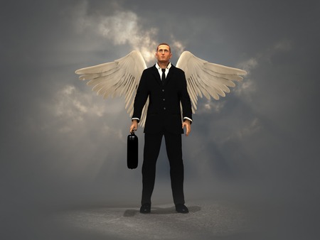 Businessman with wingsの写真素材