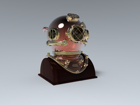 Old helmet diverの写真素材