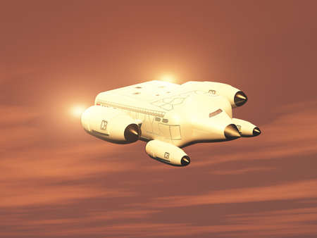 Futuristic air transportの写真素材