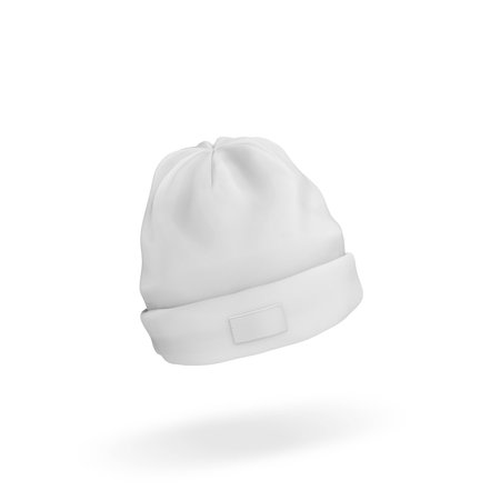 Beanie Knitted Hat on white backgroundの写真素材