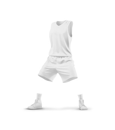 basketball uniform on white backgroundの写真素材