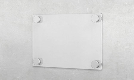 glass board logoの写真素材