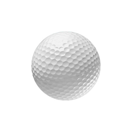 golf ball on white backgroundの写真素材