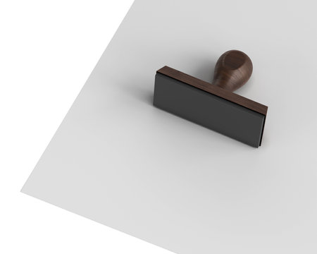 Rubber Stamp on white backgroundの写真素材
