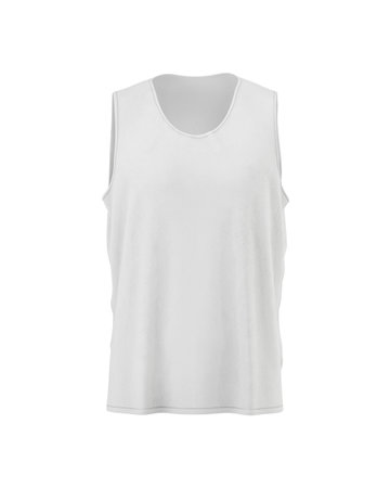Running Sleeveless T-Shirt on white backgroundの写真素材