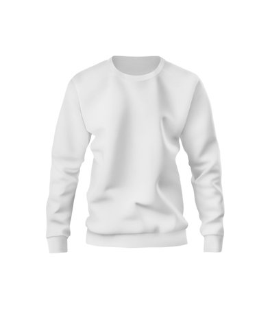 Sweatshirt Front View on white backgroundの写真素材