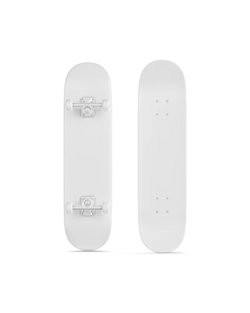 Skateboard on white backgroundの写真素材