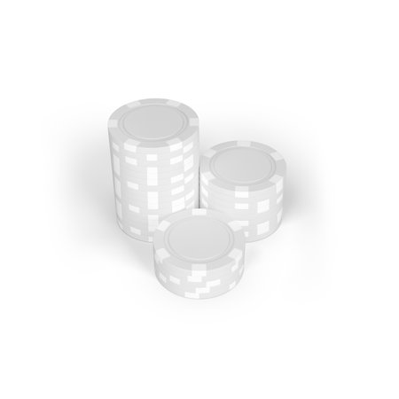 Casino Token on white backgroundの写真素材