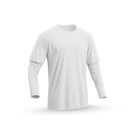 Double Sleeve T-Shirt - Half Sideの写真素材