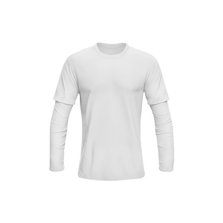 Double Sleeve T-Shirt - Front Viewの写真素材