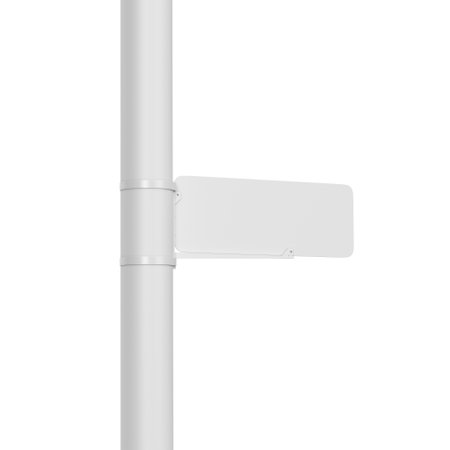Durable White Street Sign for Urban Navigation and Traffic Controlの写真素材