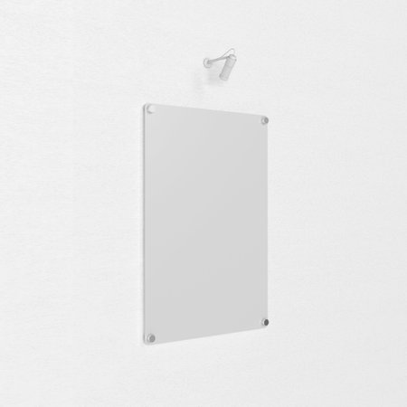 Illuminated Display Panel with Spotlight for Modern Exhibitionsの写真素材