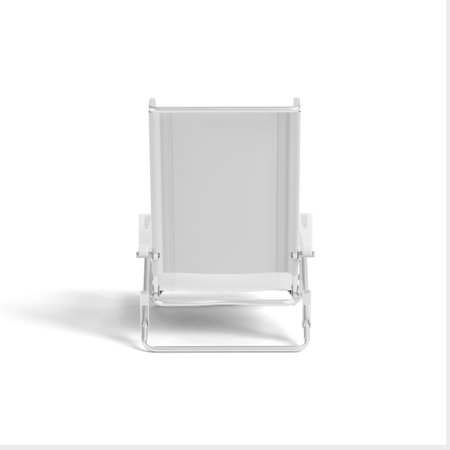 White Folding Beach Chair for Outdoor Relaxationの写真素材