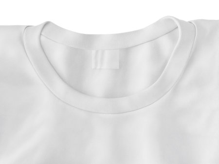 Men's T-Shirts Clothing Label with Size Informationの写真素材