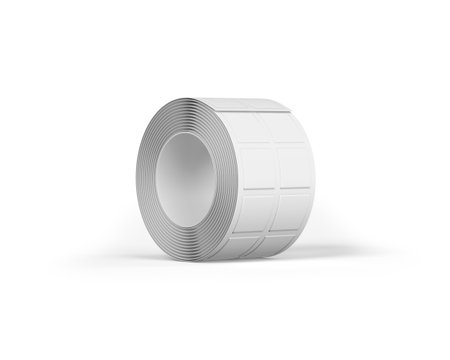Roll of Colorful Square Stickers for Office and Craftsの写真素材