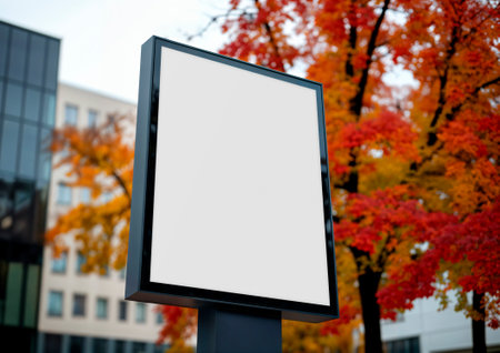 High-Visibility Urban Billboard for Outdoor Advertisingの写真素材