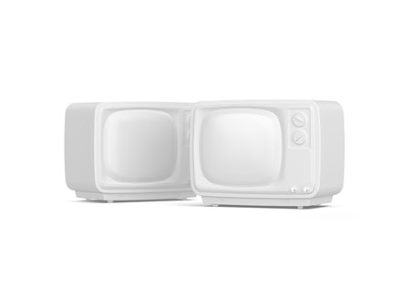 Vintage Retro TV with Classic 20th Century Designの写真素材