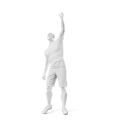 soccer uniform on white backgroundの写真素材